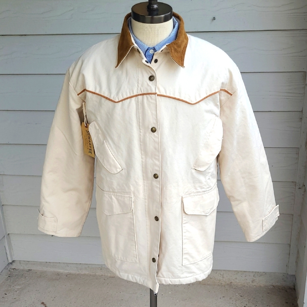 SCHAEFER Outfitter Polar Drifter Natural Cream XL Women Cotton Canvas Jacket NEW